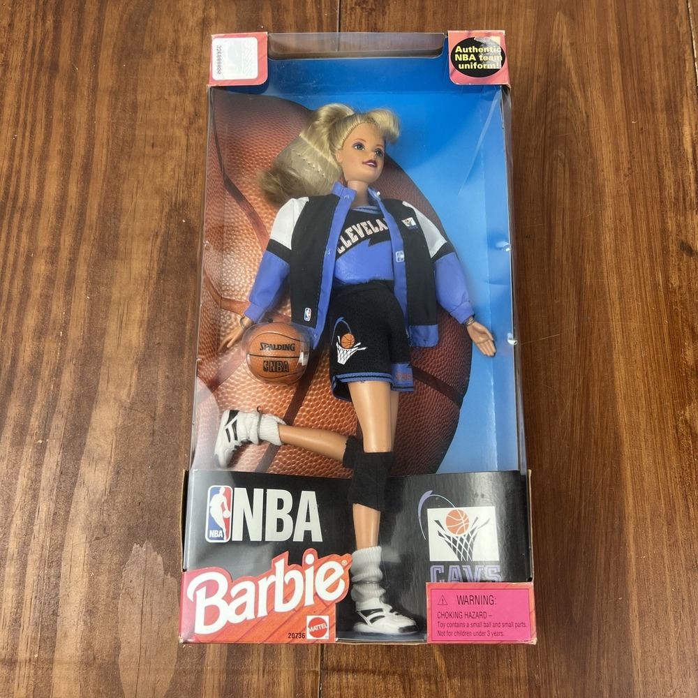 1998 NBA Barbie Cleveland Cavaliers Cavs Mattel 20736 NIB Vintage Doll